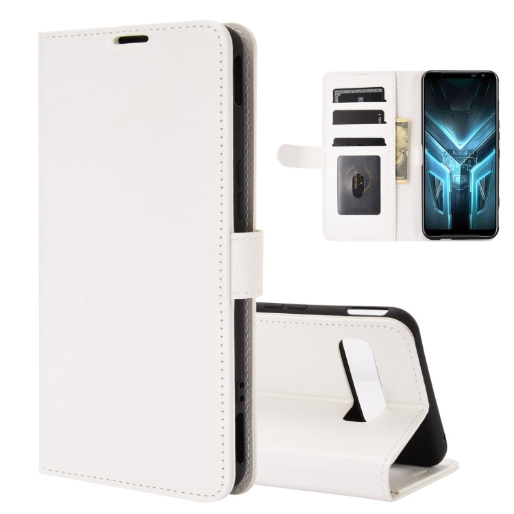For Asus ROG Phone 3 Strix ZS661KS R64 Texture Single Horizontal Flip Protective Case with Holder & Card Slots & Wallet& Photo Frame