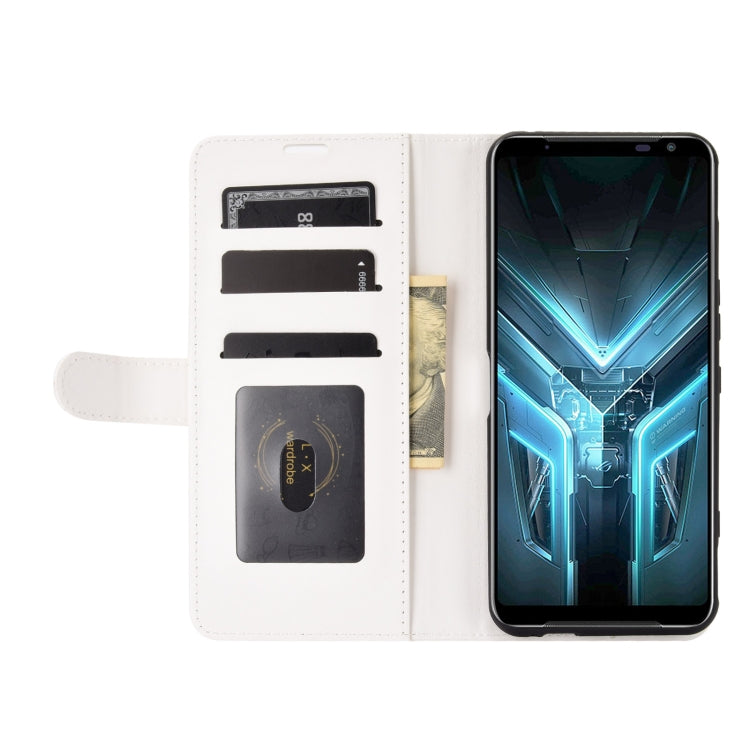 For Asus ROG Phone 3 Strix ZS661KS R64 Texture Single Horizontal Flip Protective Case with Holder & Card Slots & Wallet& Photo Frame