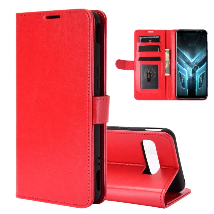 For Asus ROG Phone 3 Strix ZS661KS R64 Texture Single Horizontal Flip Protective Case with Holder & Card Slots & Wallet& Photo Frame