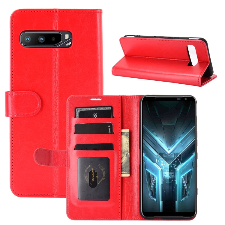 For Asus ROG Phone 3 Strix ZS661KS R64 Texture Single Horizontal Flip Protective Case with Holder & Card Slots & Wallet& Photo Frame