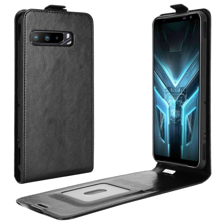 For Asus ROG Phone 3 Strix ZS661KS R64 Texture Single Vertical Flip Leather Protective Case with Card Slots & Photo Frame