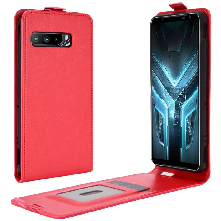 For Asus ROG Phone 3 Strix ZS661KS R64 Texture Single Vertical Flip Leather Protective Case with Card Slots & Photo Frame
