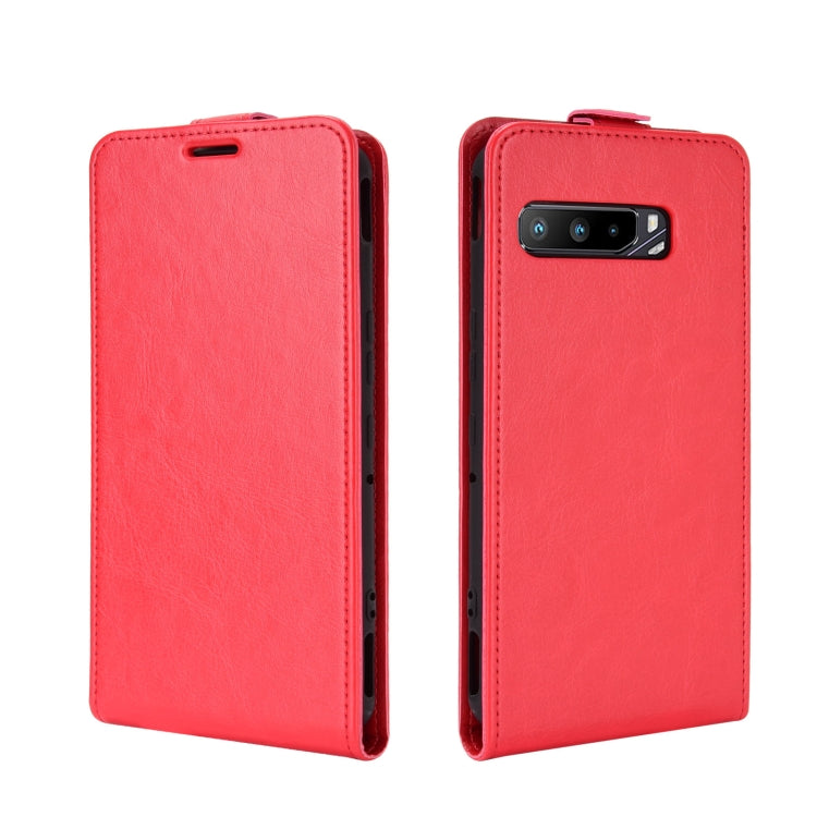 For Asus ROG Phone 3 Strix ZS661KS R64 Texture Single Vertical Flip Leather Protective Case with Card Slots & Photo Frame