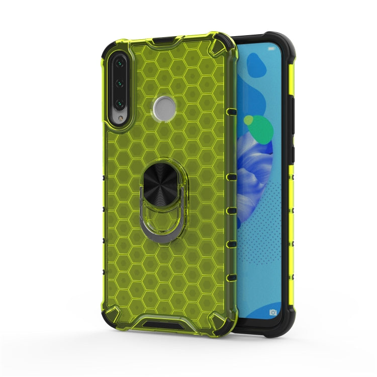 For Huawei Y7p 2020 Shockproof Honeycomb PC + TPU Ring Holder Protection Case