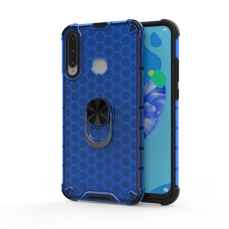 For Huawei Y6p 2020 Shockproof Honeycomb PC + TPU Ring Holder Protection Case