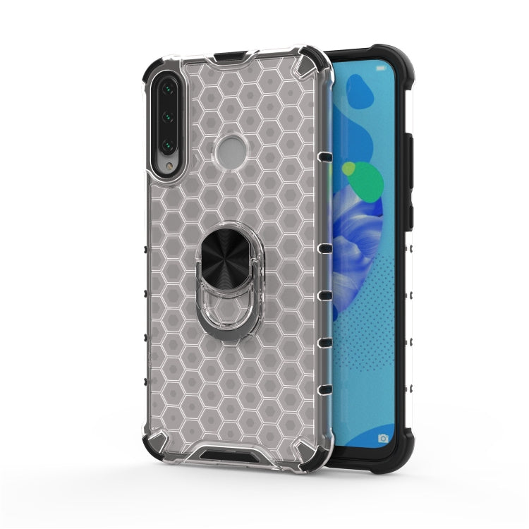 For Huawei Y6p 2020 Shockproof Honeycomb PC + TPU Ring Holder Protection Case