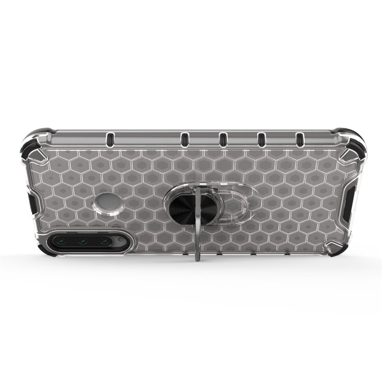 For Huawei Y6p 2020 Shockproof Honeycomb PC + TPU Ring Holder Protection Case