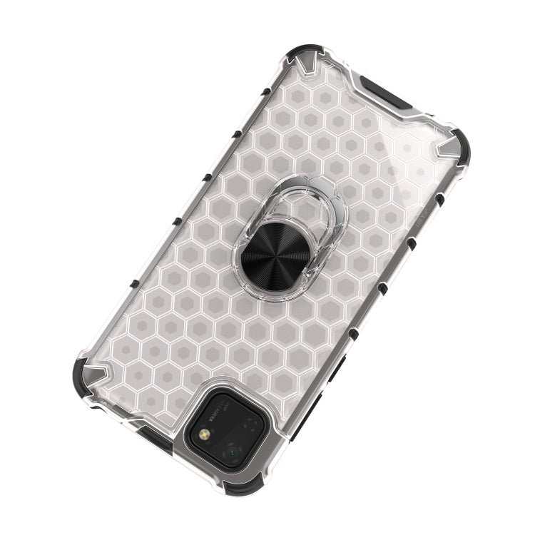 For Huawei Y5p 2020 Shockproof Honeycomb PC + TPU Ring Holder Protection Case