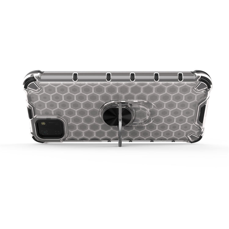 For Huawei Y5p 2020 Shockproof Honeycomb PC + TPU Ring Holder Protection Case