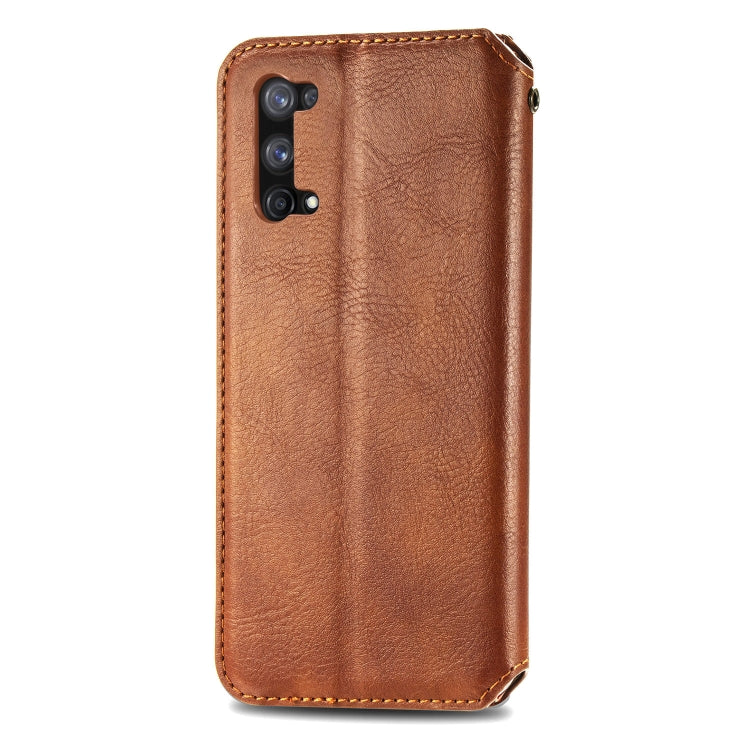 For OPPO Realme X7 Cubic Grid Pressed Horizontal Flip Magnetic PU Leather Case with Holder & Card Slots & Wallet