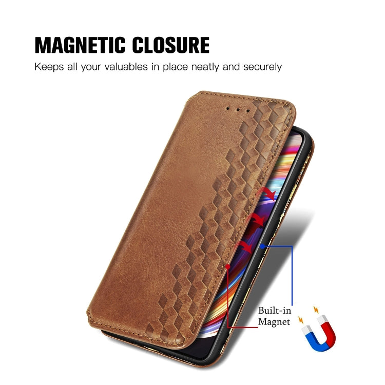 For OPPO Realme X7 Cubic Grid Pressed Horizontal Flip Magnetic PU Leather Case with Holder & Card Slots & Wallet