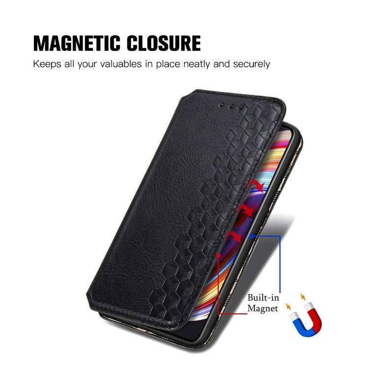 For OPPO Realme X7 Cubic Grid Pressed Horizontal Flip Magnetic PU Leather Case with Holder & Card Slots & Wallet