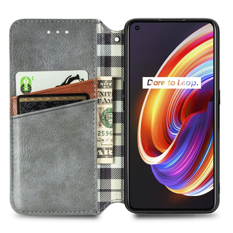 For OPPO Realme X7 Cubic Grid Pressed Horizontal Flip Magnetic PU Leather Case with Holder & Card Slots & Wallet