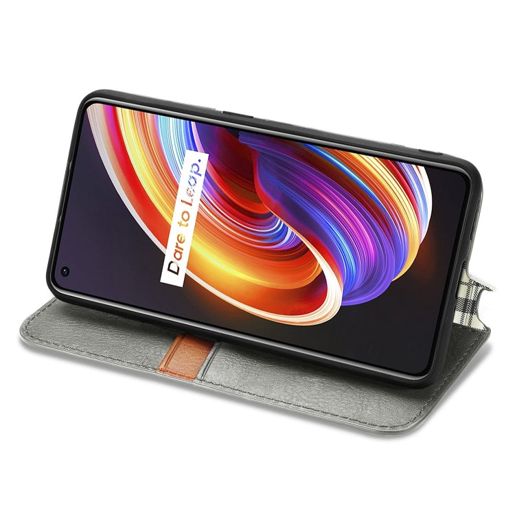 For OPPO Realme X7 Cubic Grid Pressed Horizontal Flip Magnetic PU Leather Case with Holder & Card Slots & Wallet