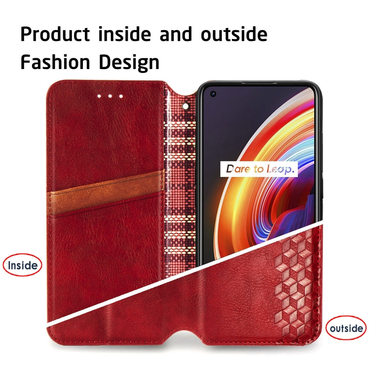 For OPPO Realme X7 Cubic Grid Pressed Horizontal Flip Magnetic PU Leather Case with Holder & Card Slots & Wallet