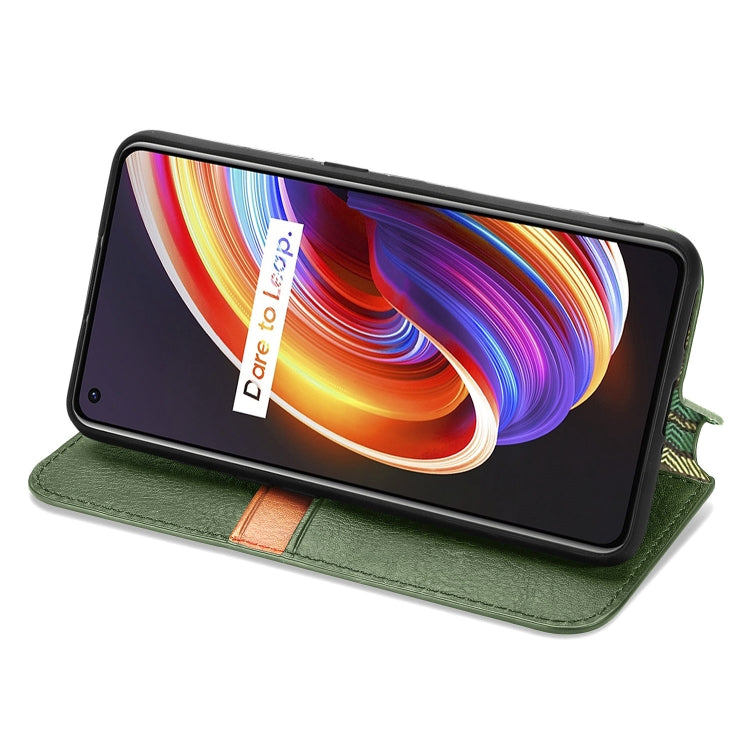 For OPPO Realme X7 Cubic Grid Pressed Horizontal Flip Magnetic PU Leather Case with Holder & Card Slots & Wallet