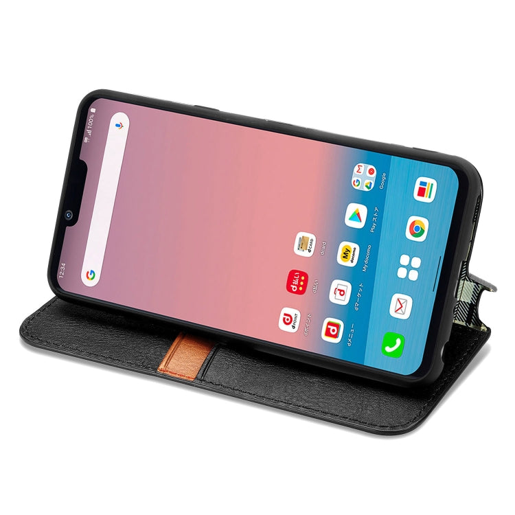 For LG Style3 L-41A Cubic Grid Pressed Horizontal Flip Magnetic PU Leather Case with Holder & Card Slots & Wallet