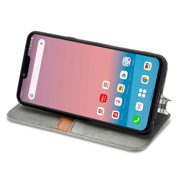 For LG Style3 L-41A Cubic Grid Pressed Horizontal Flip Magnetic PU Leather Case with Holder & Card Slots & Wallet