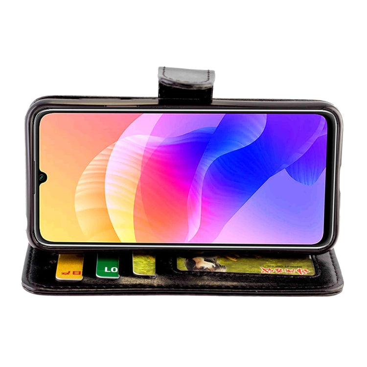 For Huawei Enjoy 20 Crazy Horse Texture Leather Horizontal Flip Protective Case with Holder & Card Slots & Wallet & Photo Frame