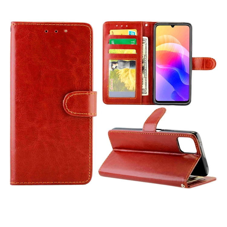 For Huawei Enjoy 20 Crazy Horse Texture Leather Horizontal Flip Protective Case with Holder & Card Slots & Wallet & Photo Frame