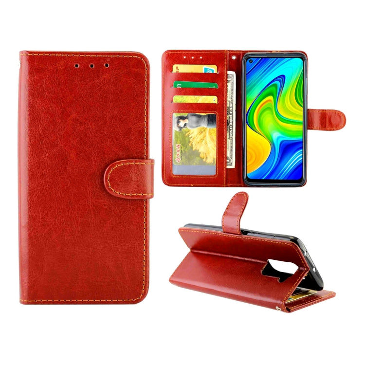 For Xiaomi Redmi 10X(4G)/Redmi Note9 Crazy Horse Texture Leather Horizontal Flip Protective Case with Holder & Card Slots & Wallet & Photo Frame