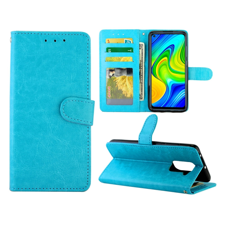 For Xiaomi Redmi 10X(4G)/Redmi Note9 Crazy Horse Texture Leather Horizontal Flip Protective Case with Holder & Card Slots & Wallet & Photo Frame