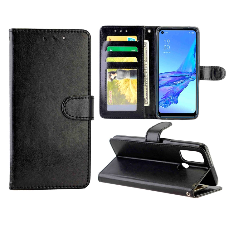 For OPPO A53 Crazy Horse Texture Leather Horizontal Flip Protective Case with Holder & Card Slots & Wallet & Photo Frame