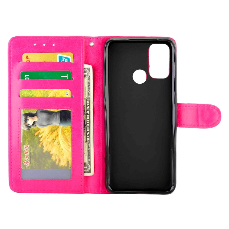 For OPPO A53 Crazy Horse Texture Leather Horizontal Flip Protective Case with Holder & Card Slots & Wallet & Photo Frame