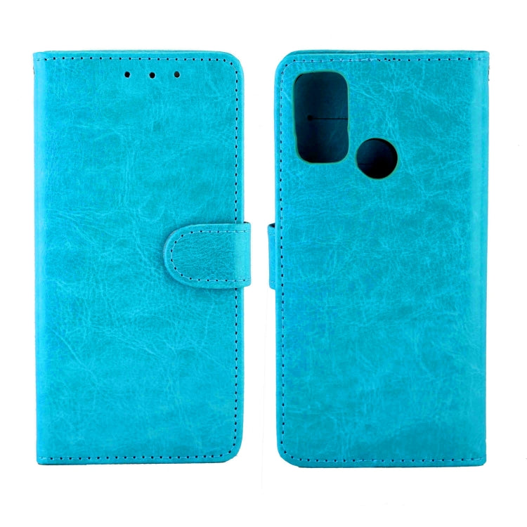 For OPPO A53 Crazy Horse Texture Leather Horizontal Flip Protective Case with Holder & Card Slots & Wallet & Photo Frame