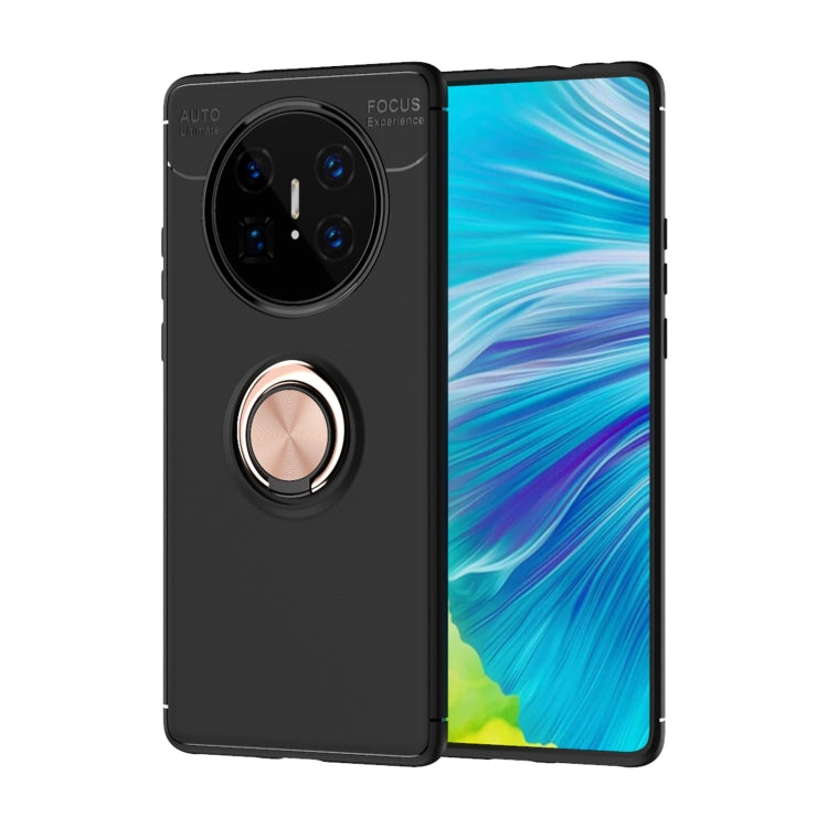 For Huawei Mate 40 Pro+ Metal Ring Holder 360 Degree Rotating TPU Case