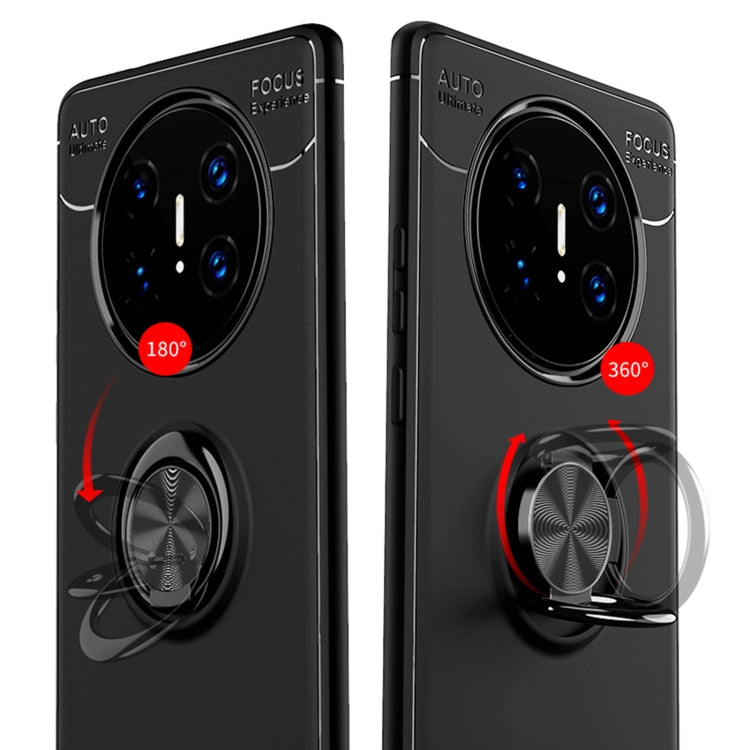 For Huawei Mate 40 Pro+ Metal Ring Holder 360 Degree Rotating TPU Case