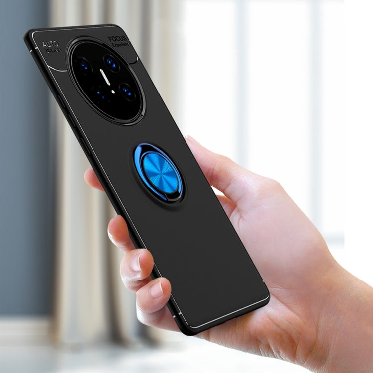 For Huawei Mate 40 Pro+ Metal Ring Holder 360 Degree Rotating TPU Case