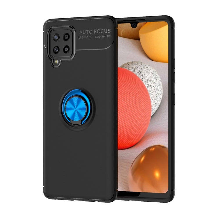 For Samsung Galaxy A42 5G Metal Ring Holder 360 Degree Rotating TPU Case