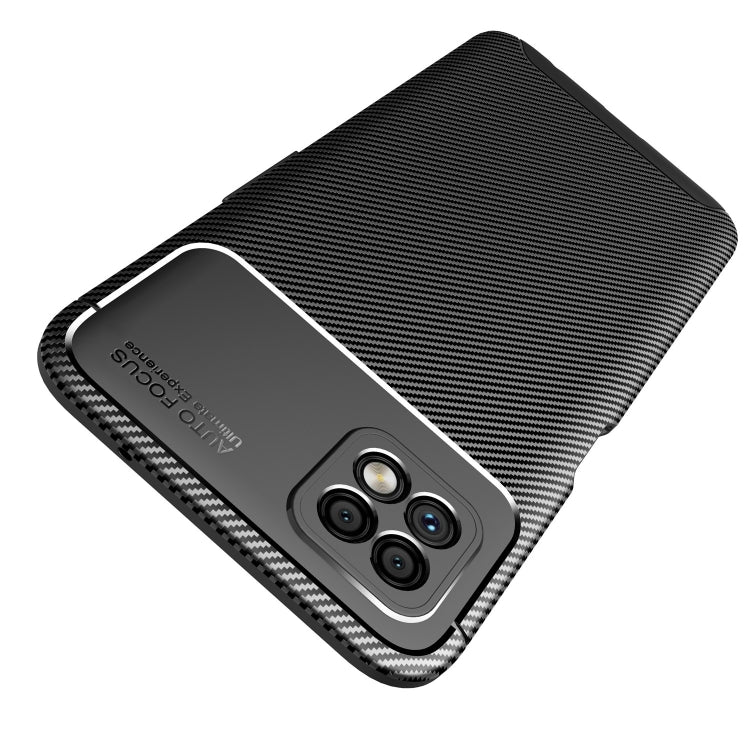 For OPPO F17 /A73 Carbon Fiber Texture Shockproof TPU Case(Black)