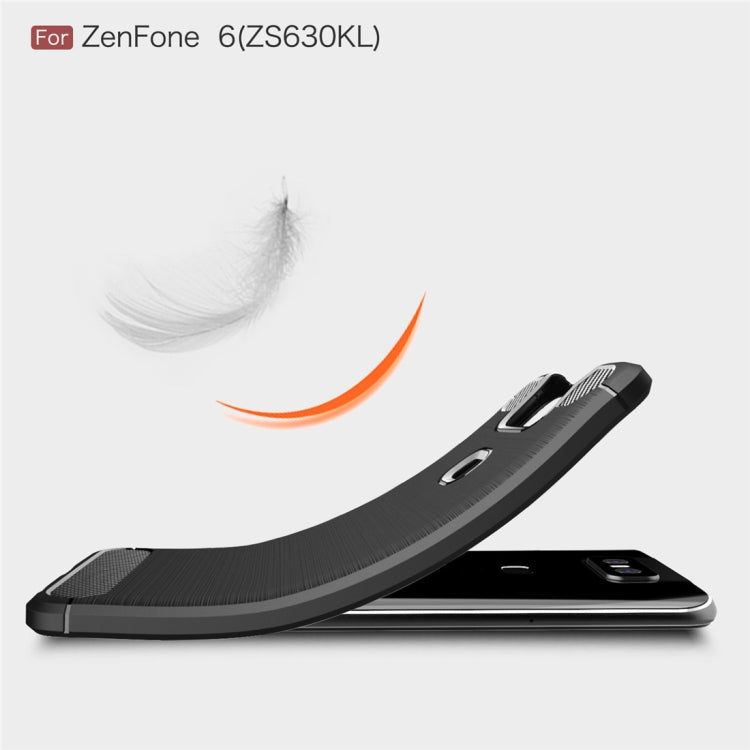 Brushed Texture Carbon Fiber TPU Case for Asus Zenfone 6 ZS630KL