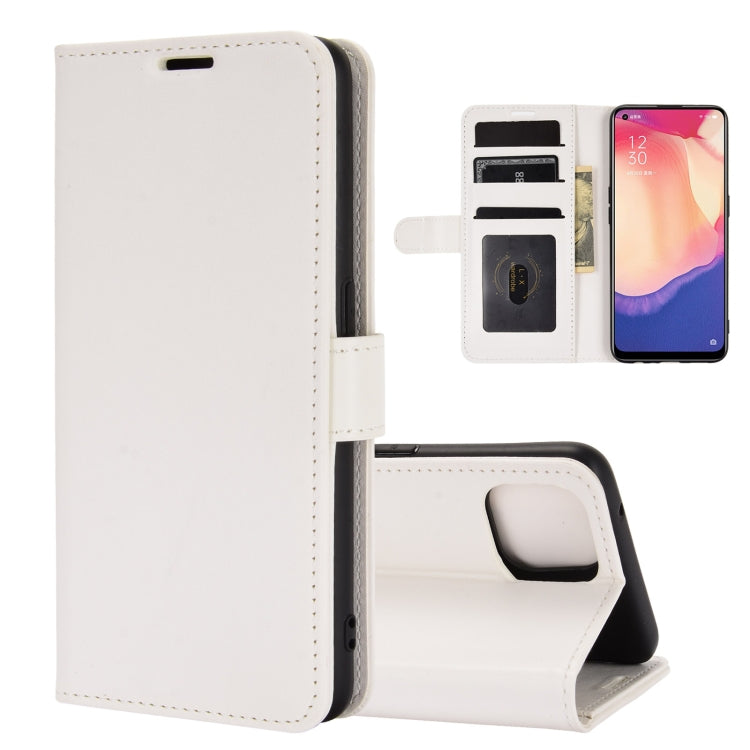 For OPPO Reno4 SE R64 Texture Single Horizontal Flip Protective Case with Holder & Card Slots & Wallet& Photo Frame