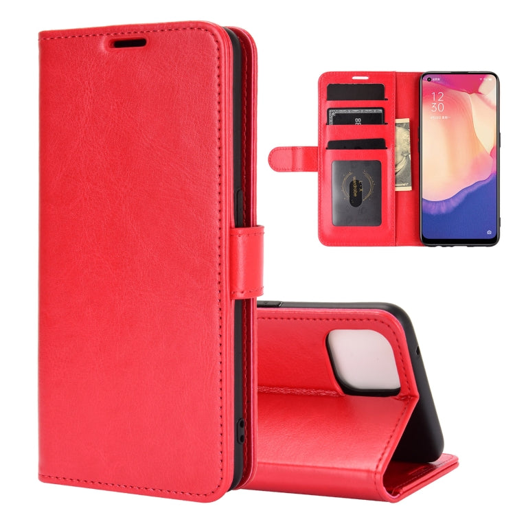For OPPO Reno4 SE R64 Texture Single Horizontal Flip Protective Case with Holder & Card Slots & Wallet& Photo Frame