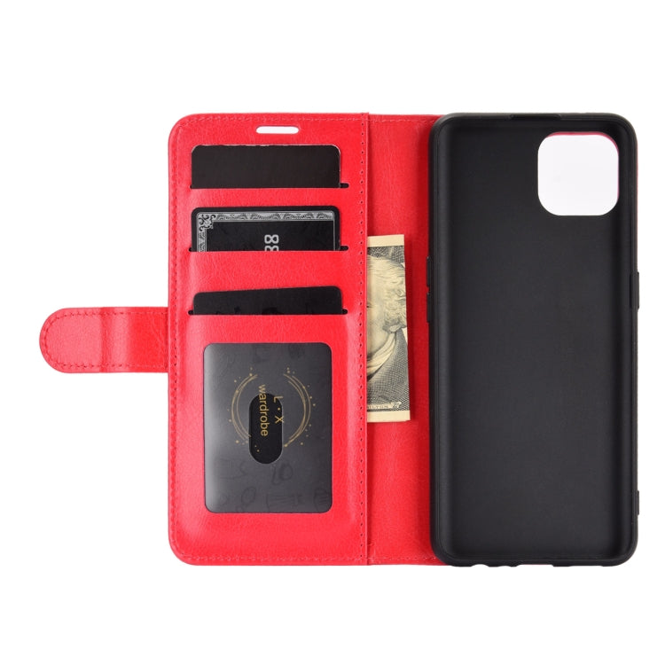 For OPPO Reno4 SE R64 Texture Single Horizontal Flip Protective Case with Holder & Card Slots & Wallet& Photo Frame