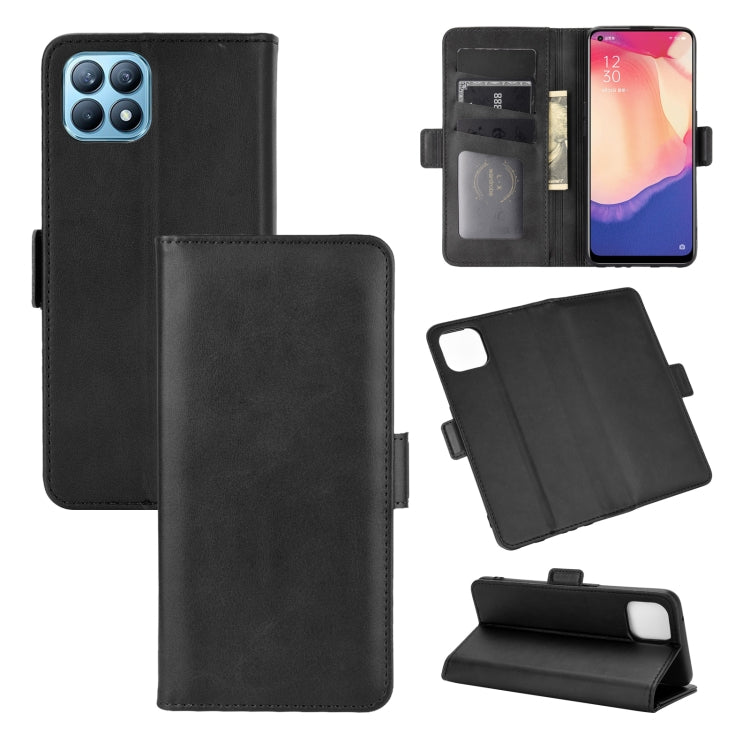 For OPPO Reno4 SE Dual-side Magnetic Buckle Horizontal Flip Leather Case with Holder & Card Slots & Wallet