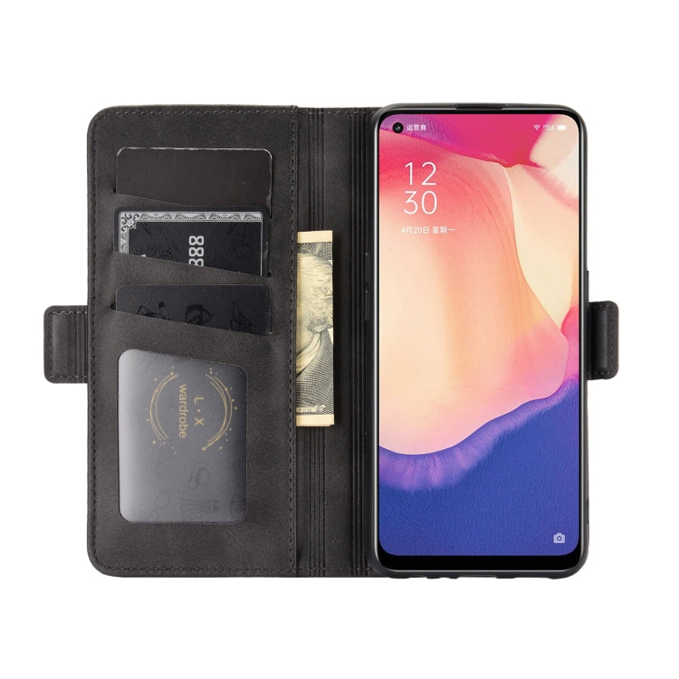 For OPPO Reno4 SE Dual-side Magnetic Buckle Horizontal Flip Leather Case with Holder & Card Slots & Wallet