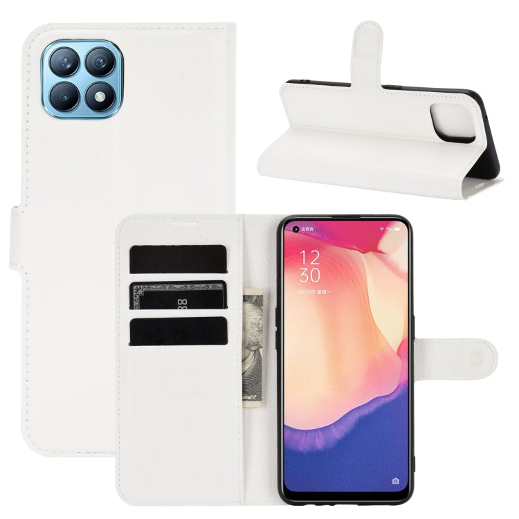 For OPPO Reno4 SE Litchi Texture Horizontal Flip Protective Case with Holder & Card Slots & Wallet