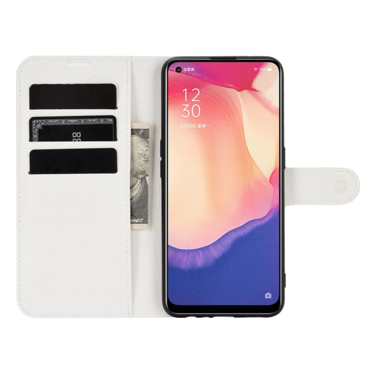 For OPPO Reno4 SE Litchi Texture Horizontal Flip Protective Case with Holder & Card Slots & Wallet