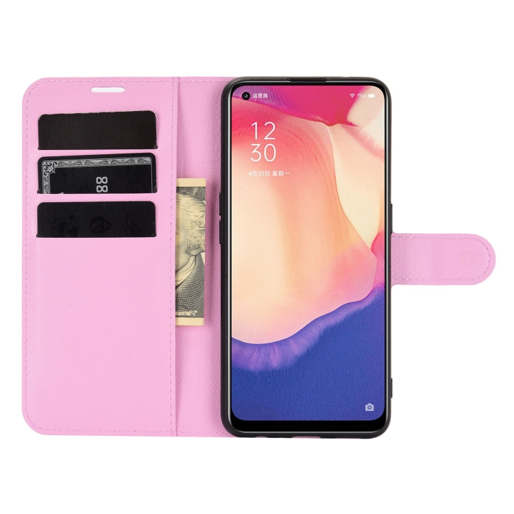 For OPPO Reno4 SE Litchi Texture Horizontal Flip Protective Case with Holder & Card Slots & Wallet
