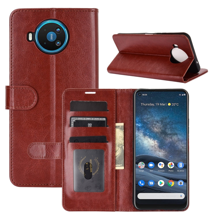 For Nokia 8.3 R64 Texture Single Horizontal Flip Protective Case with Holder & Card Slots & Wallet& Photo Frame
