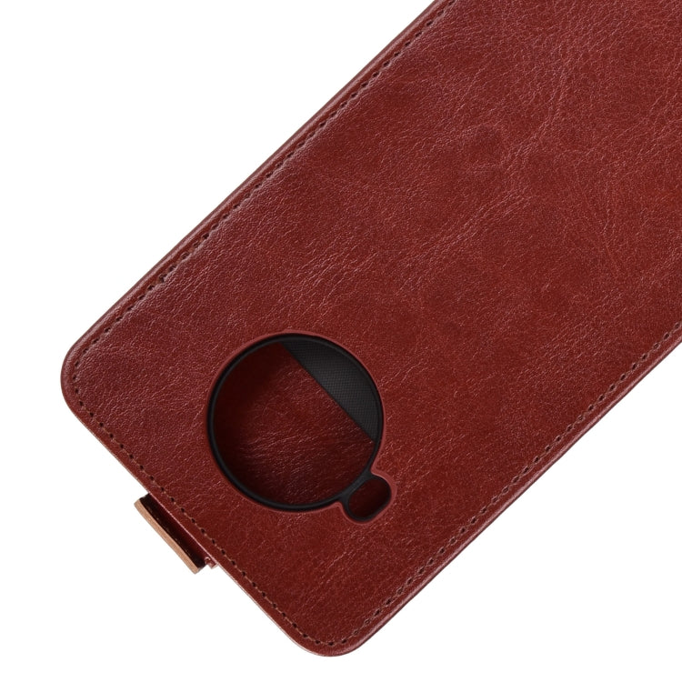 For Nokia 8.3 R64 Texture Single Vertical Flip Leather Protective Case with Card Slots & Photo Frame(Brown)