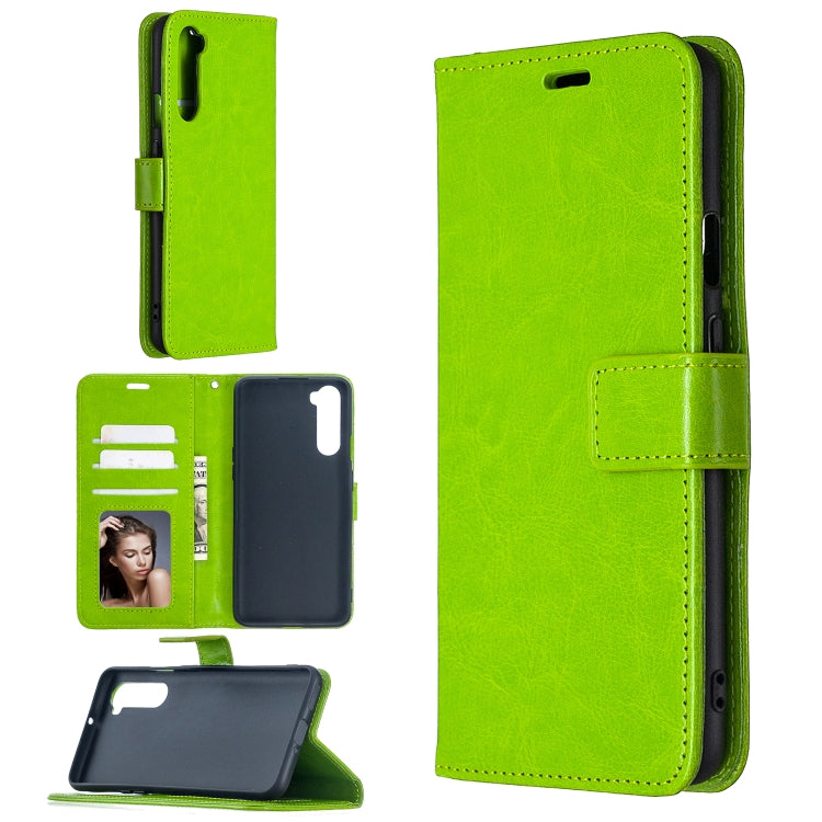 For OnePlus Nord Crazy Horse Texture Horizontal Flip Leather Case with Holder & Card Slots & Wallet & Photo Frame