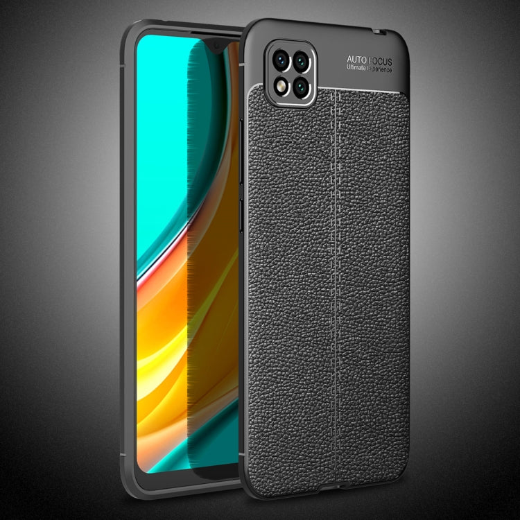 For Xiaomi Poco C3 Litchi Texture TPU Shockproof Case