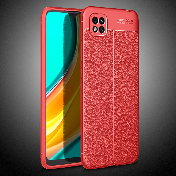 For Xiaomi Poco C3 Litchi Texture TPU Shockproof Case
