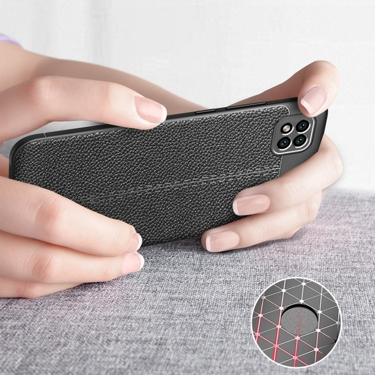For Xiaomi Poco C3 Litchi Texture TPU Shockproof Case