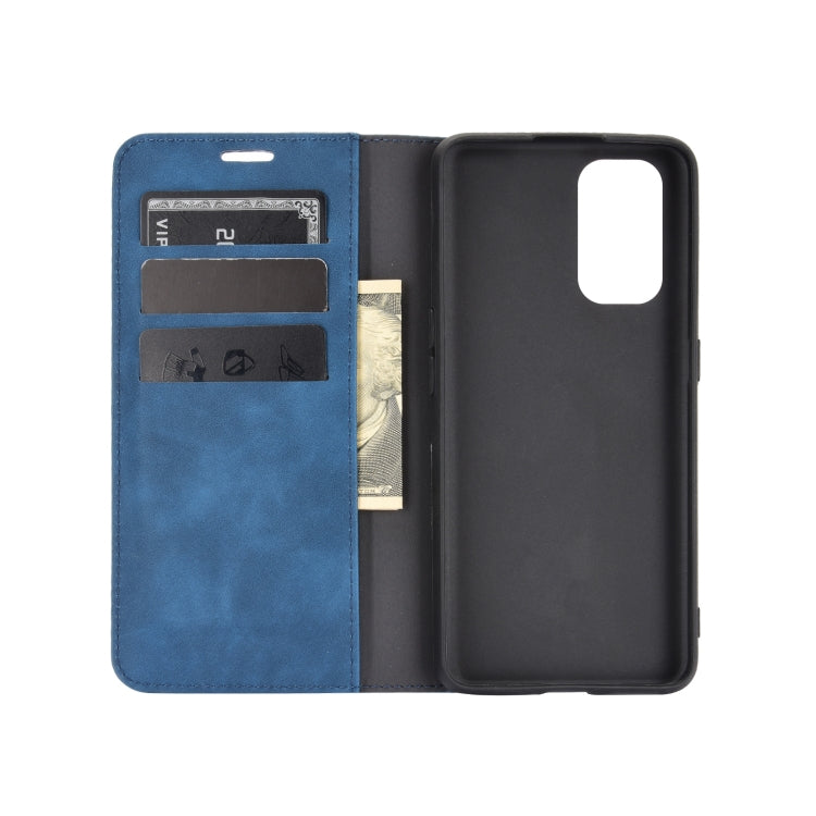 For OPPO Realme X7 Pro Retro-skin Business Magnetic Suction Leather Case with Holder & Card Slots & Wallet